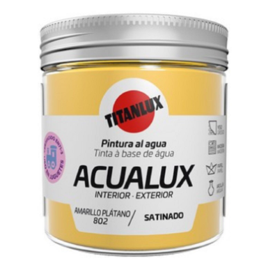 Titanlux Acualux Amarelo Banana acetinado 75ml | Ref. 5699564 