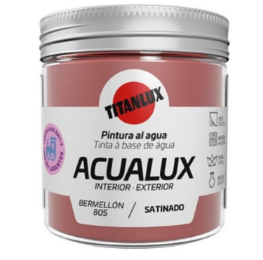Acualux Vermelhão acetinado 0805 75ml | Ref. 5699569 - Titanlux