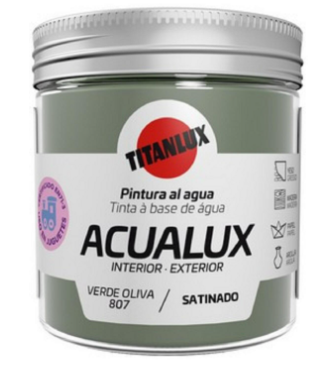 Acualux Verde Oliva acetinado 0807 75ml  | Ref. 5699572 Titanlux