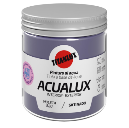 Acualux Acetinado Violeta 0820 75ml| Ref. 5809290 – Titanlux 