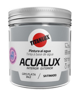 Acualux Acetinado Cinza Prata 0843 75ml  Ref. 5809297 – Titanlux 