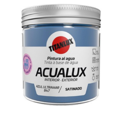 Acualux Acetinado Azul Ultramar 0847 75ml | Ref. 5809298 – Titanlux