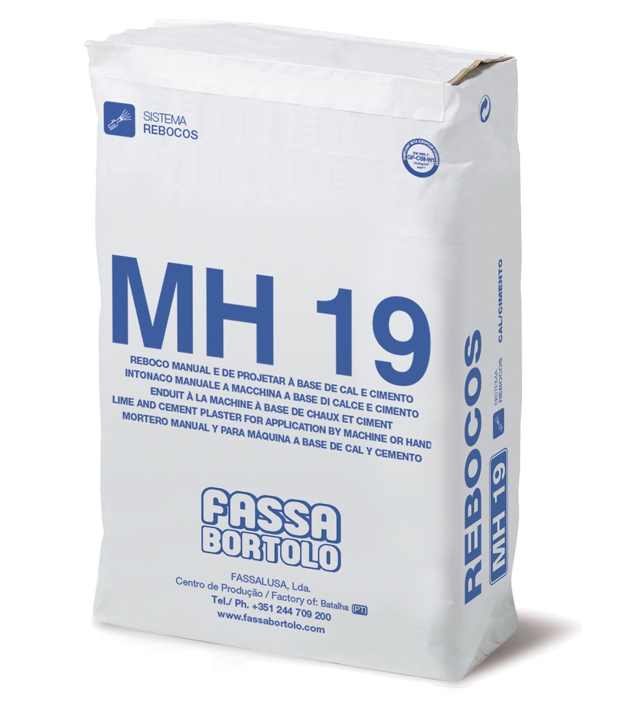  MH 19 Reboco Exterior Hidrófugo Cinza Saco 25 KG– FB 