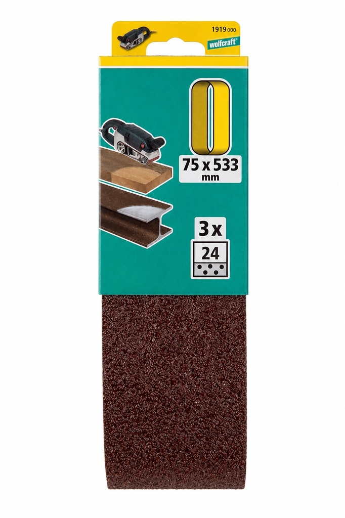 Cinta de Lixa 75x533 mm GR120 - 3 un - Ref. 1920000