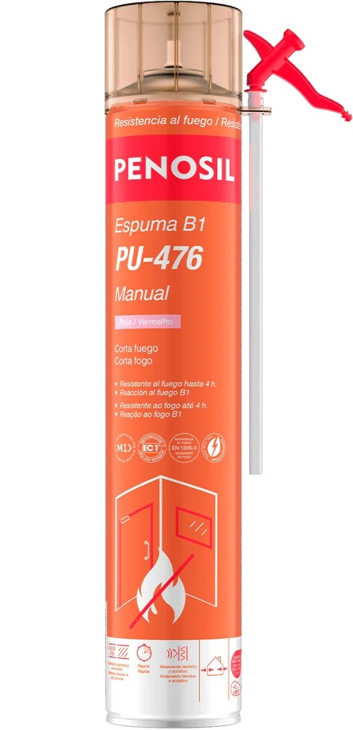 Espuma PU corta-fogo com cânula 750ml | Ref. A5950
