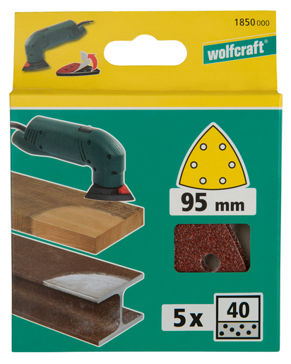 Lixa Triangular 95mm Gr80 (5Unidades) | Ref. 1852000 - WOLFCRAFT