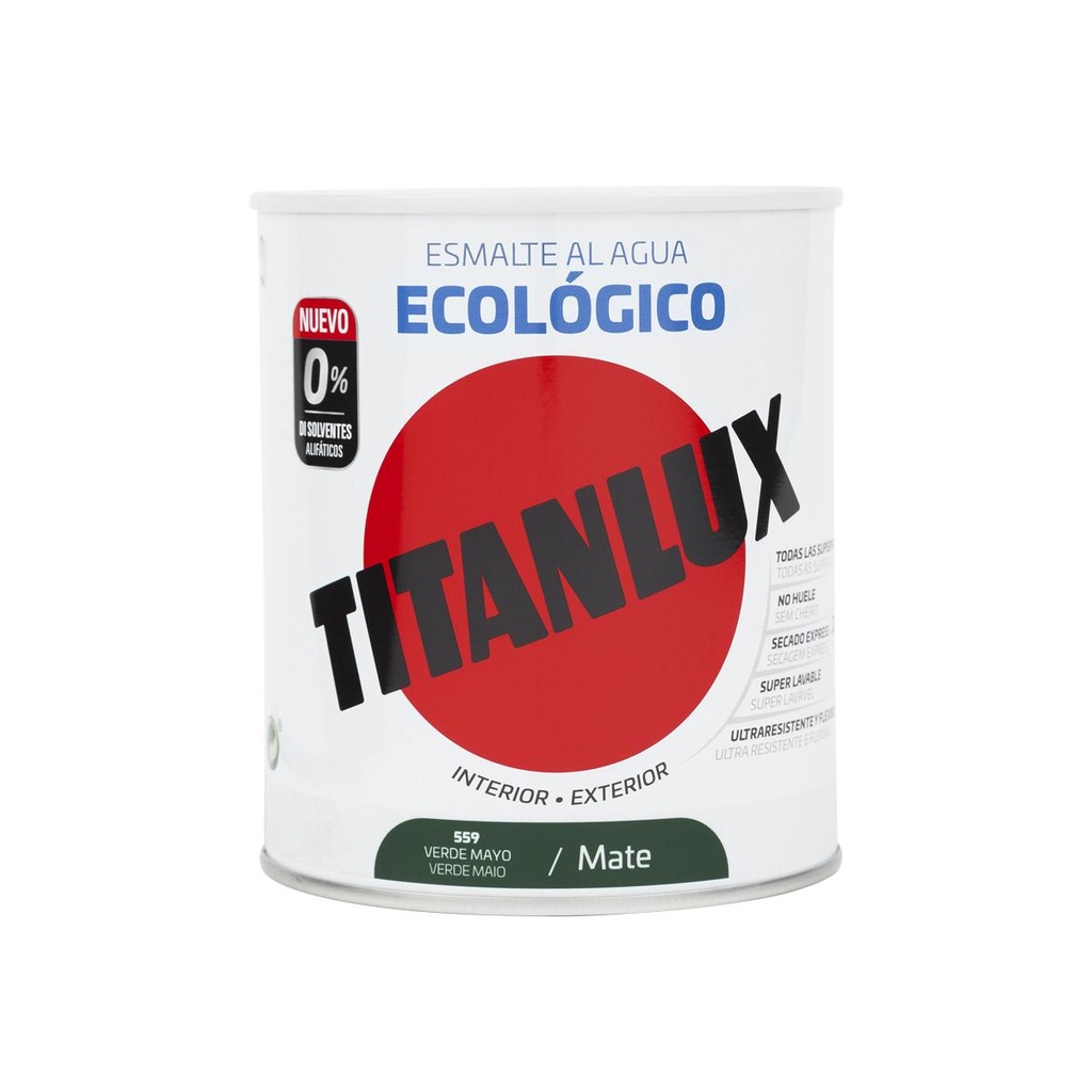 Titanlux Ecologico Mate Verde Maio 750ml | Ref. 0559