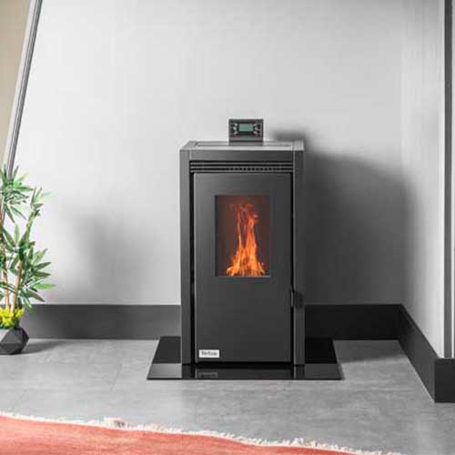 Salamandra a  pellets  Teba10 Kw Preto |TP-06