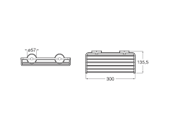 Porta Objectos Twin - 30x136mm  | Ref. A816714001 - ROCA