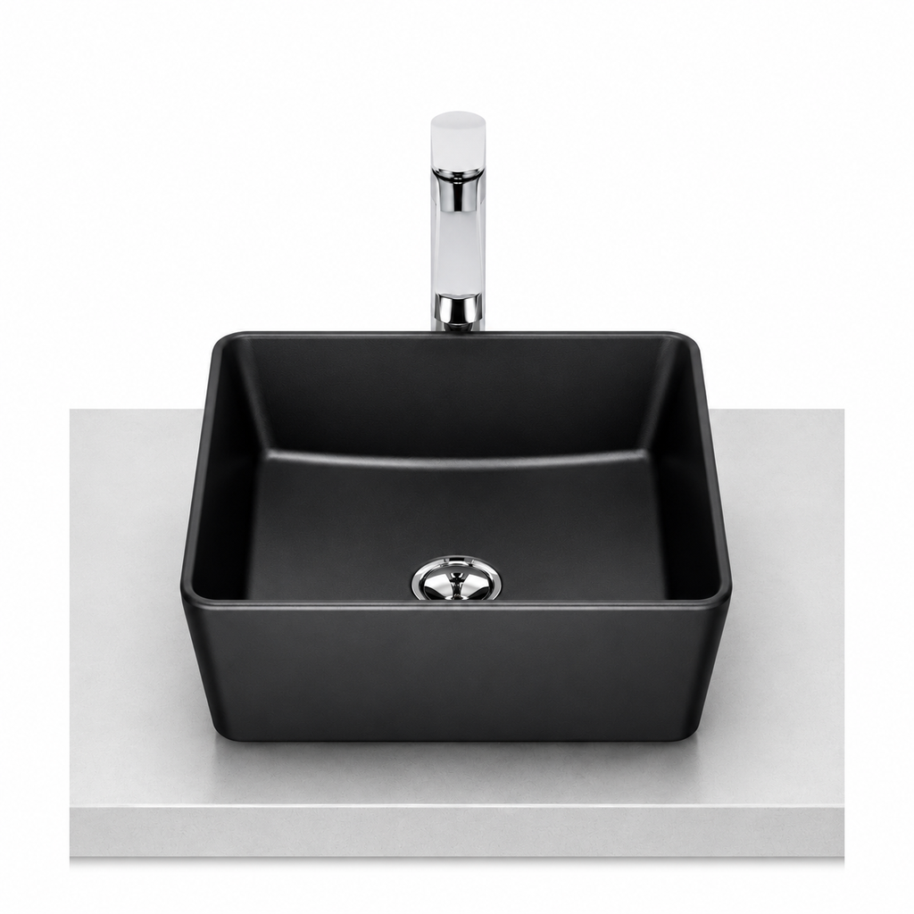 Lavatório Optica Preto Mate 350x350mm | A327B12080