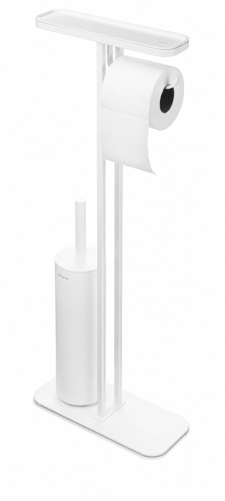 Porta Rolos, Piaçaba e Prateleira MindSet Mineral Fresh White