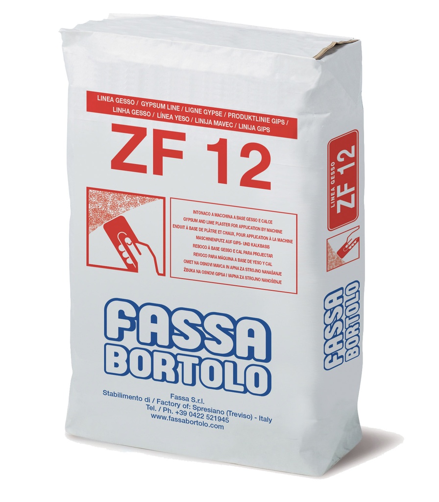 ZF 12 - Reboco Interior Base Gesso Saco 25 Kg
