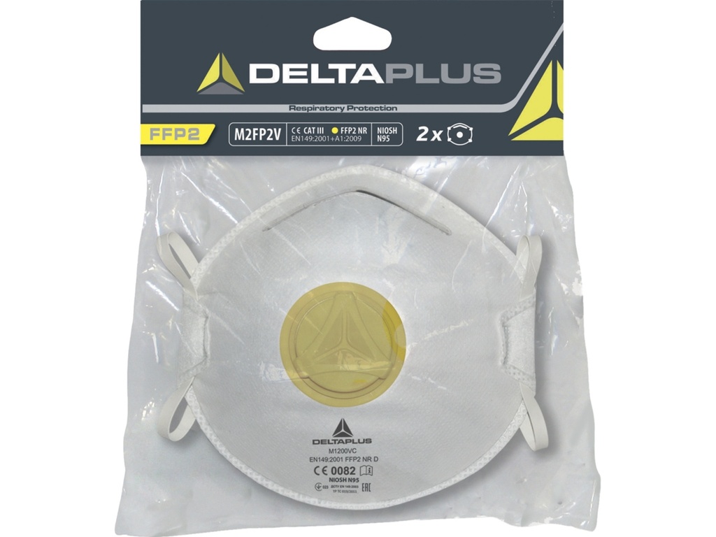 KIT 2 MÁSCARAS FFP2+V M2FP2V