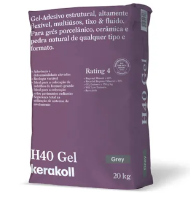 Cimento Cola H40 Kerakoll Gel Cinza 20kg 