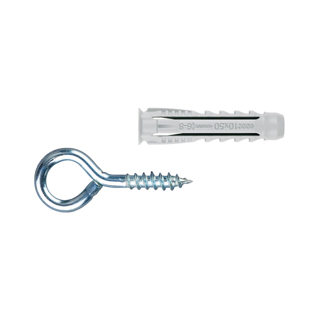 Olhal com Bucha de Nylon 6x30 mm — 6 un
