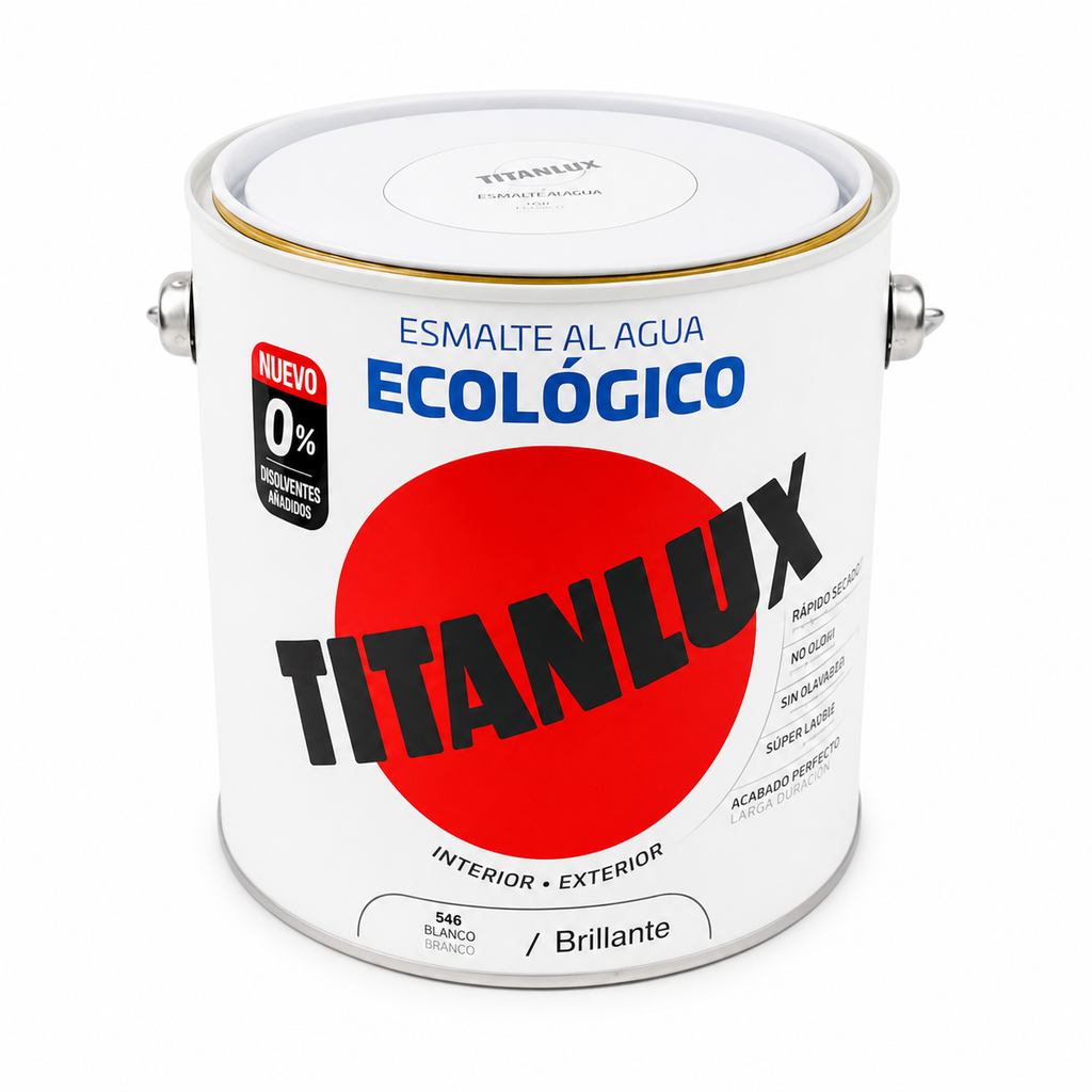 Esmalte Ecológico Base Água Branco BrilhoTitanlux 750 ml