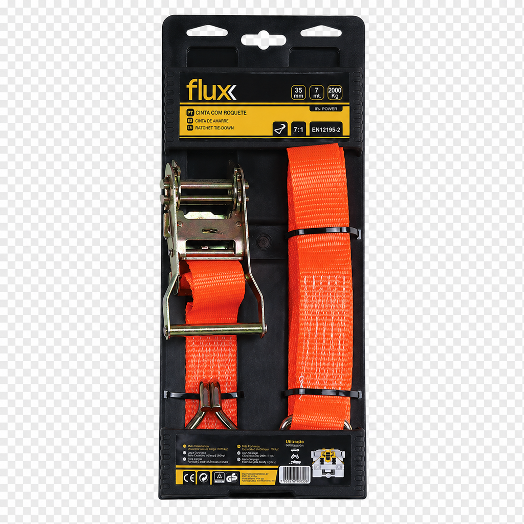 Cinta com Roquete FLUX 35 mm x 7 m - 2000 kg — Ref. FCR3572