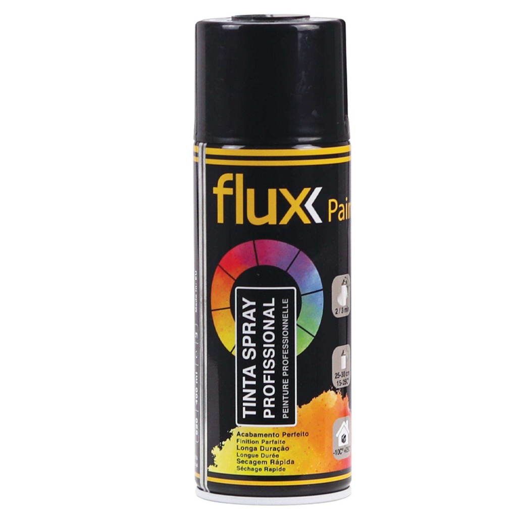 Spray Cinza Prateado RAL 7001 FLUX 400 ml — Ref. FTSCP70014