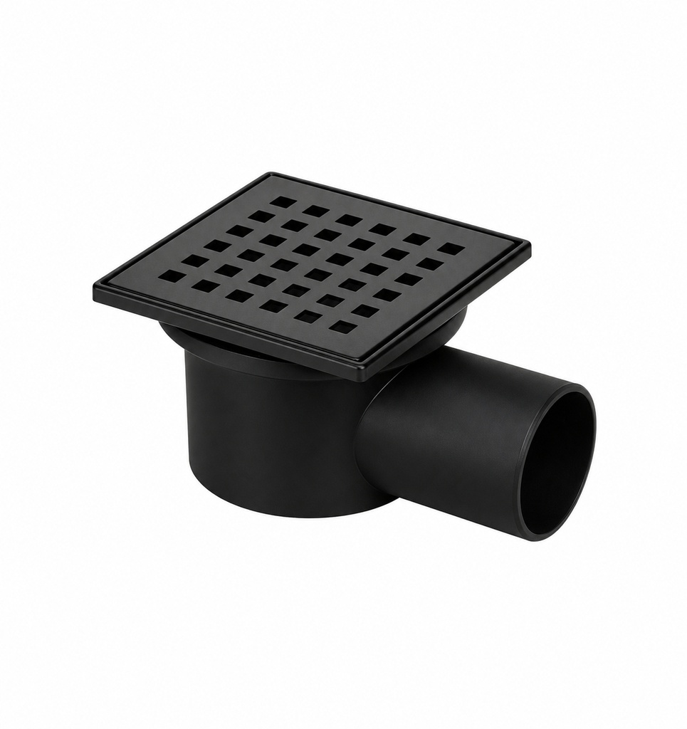 Sifão de Duche Square 150x150 mm Preto — Ref. BK4020011