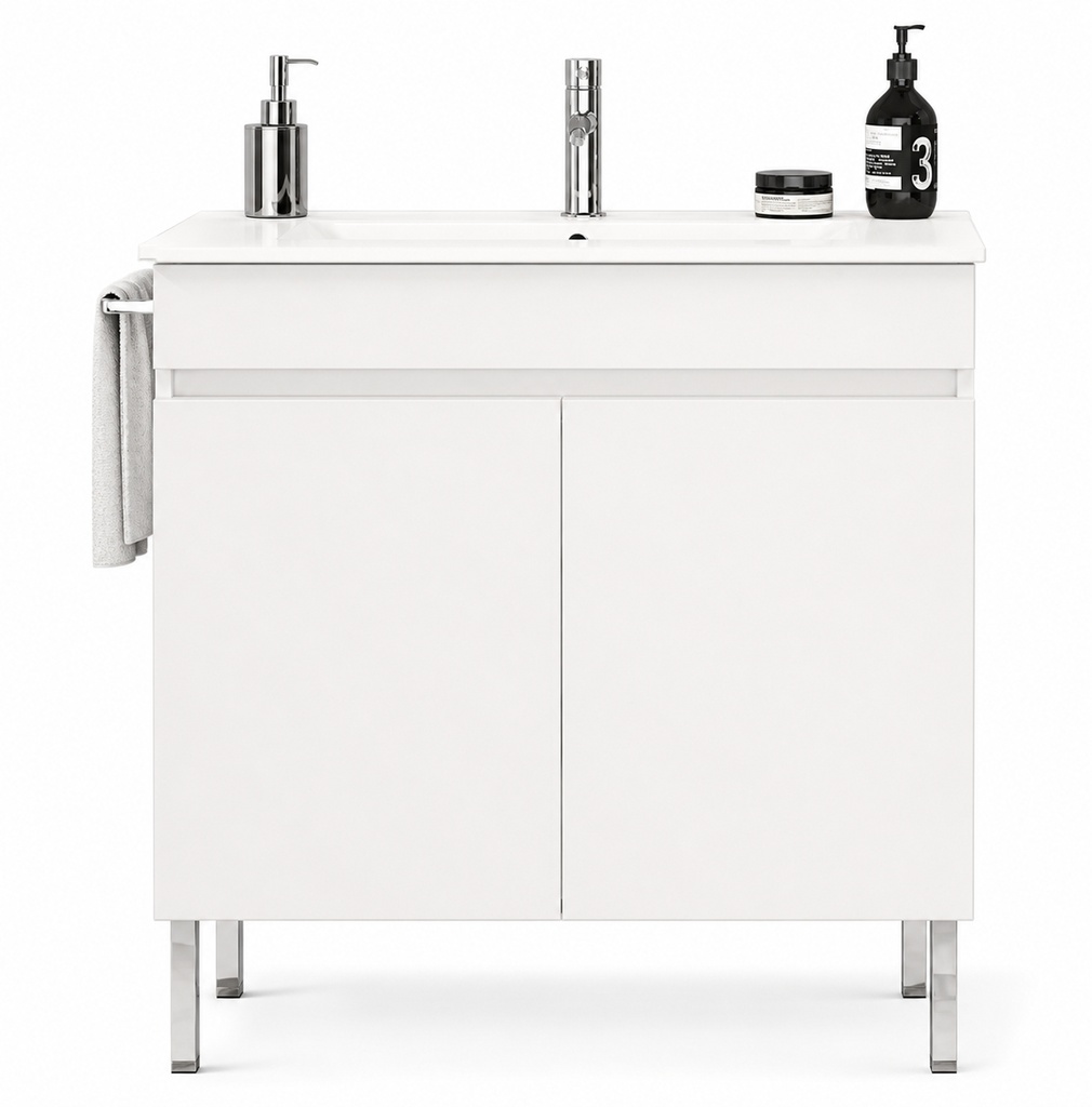 Móvel Luana 60 Branco com Pés