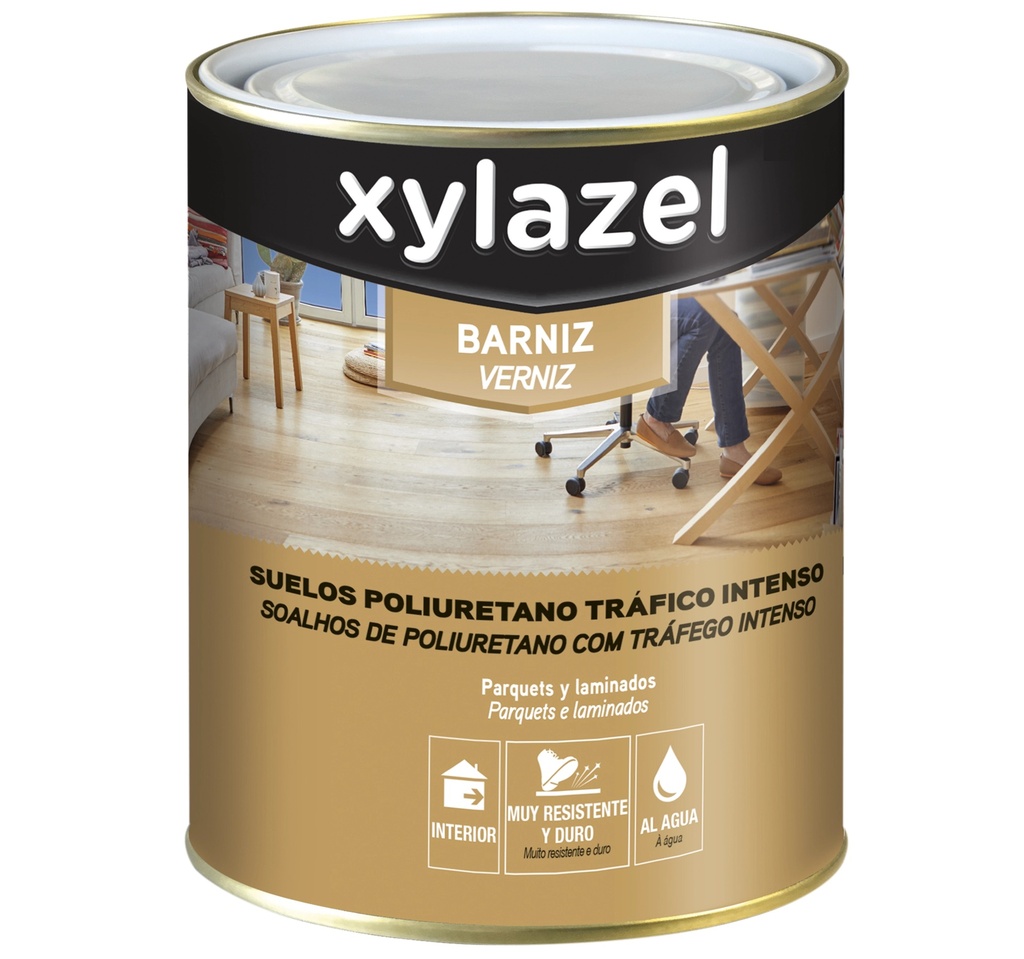 Verniz para Soalho Poliuretano Aquoso Incolor Acetinado XZ — 2,5 L — Ref. 5396186