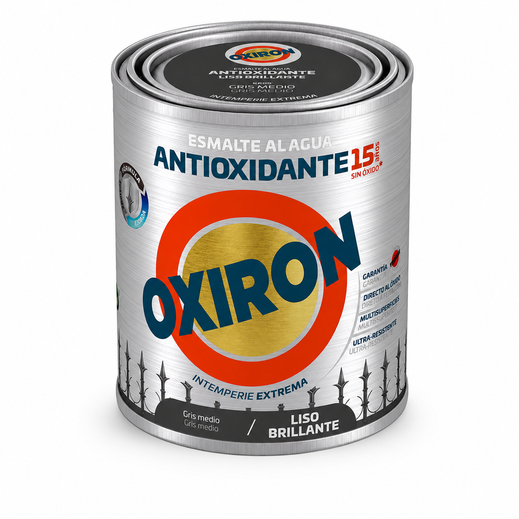 Esmalte Solvente Oxiron Acetinado Cinza Médio 750 ml