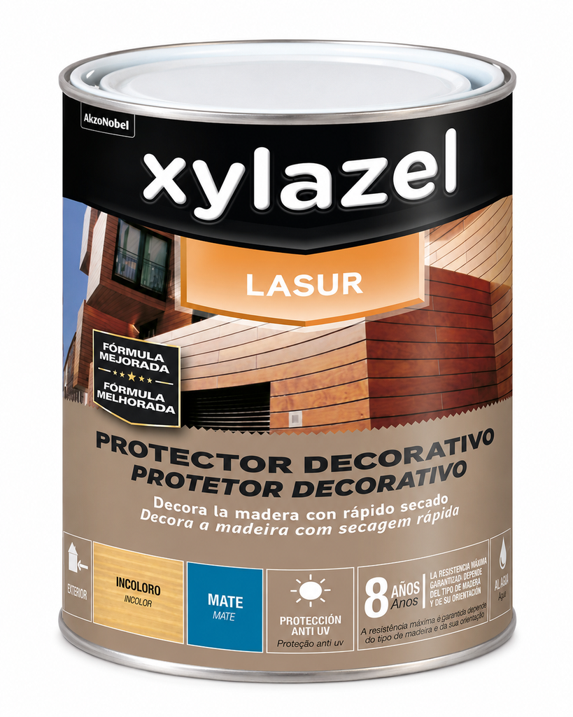 Lasur Protetor Aquoso para Madeira Decor Incolor Mate - 4 L