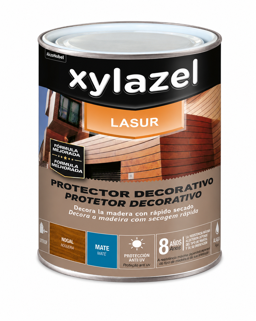 Lasur Protetor Aquoso para Madeira Decor Nogueira Mate 750 ml 