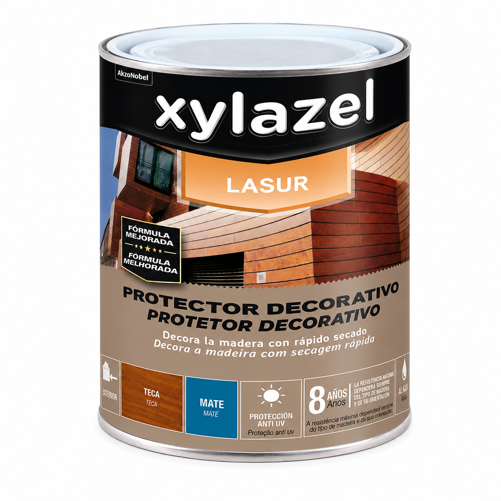 Lasur Protetor Aquoso para Madeira Decor Teca Mate 4 Lt