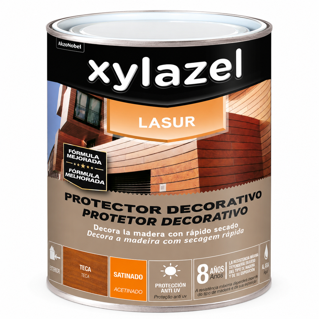 Lasur Protetor Aquoso para Madeira Decor Teca Acetinado 750 ml