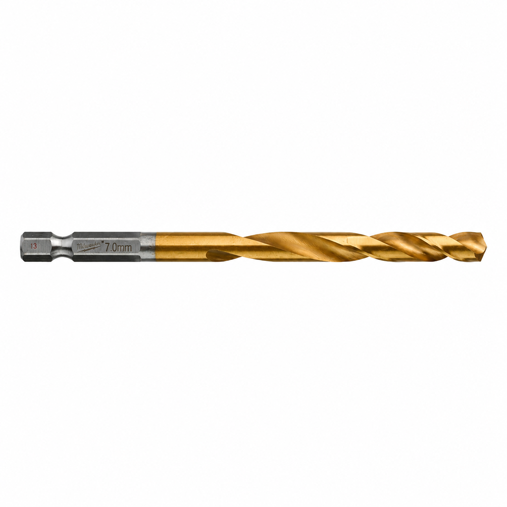 Broca Milwaukee SHOCKWAVE HSS-G TiN 7 mm — Ref. 48894717