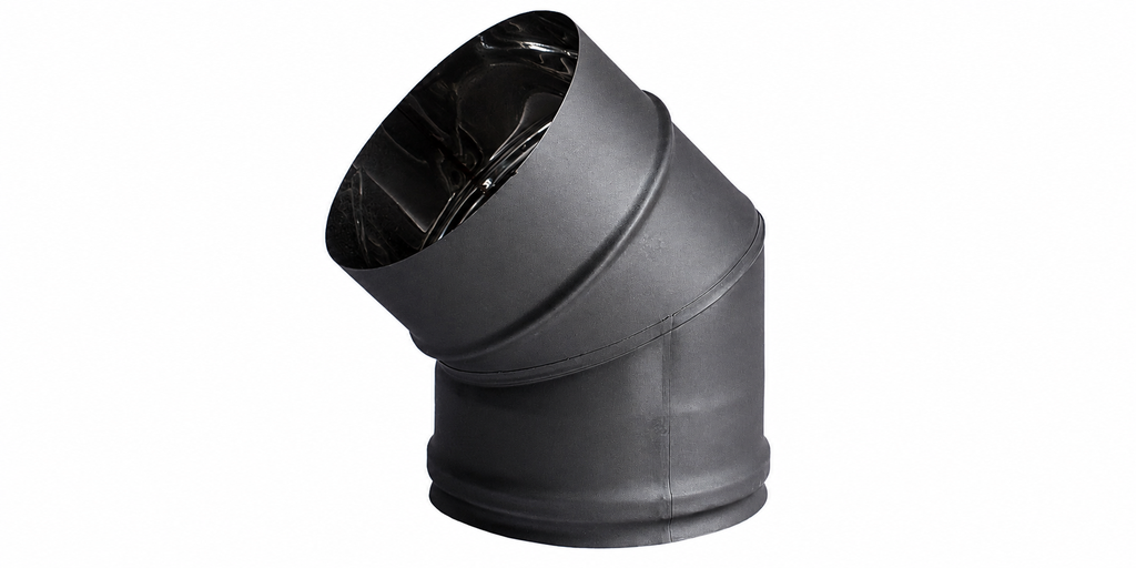 Curva Inox 45º D80 Preto