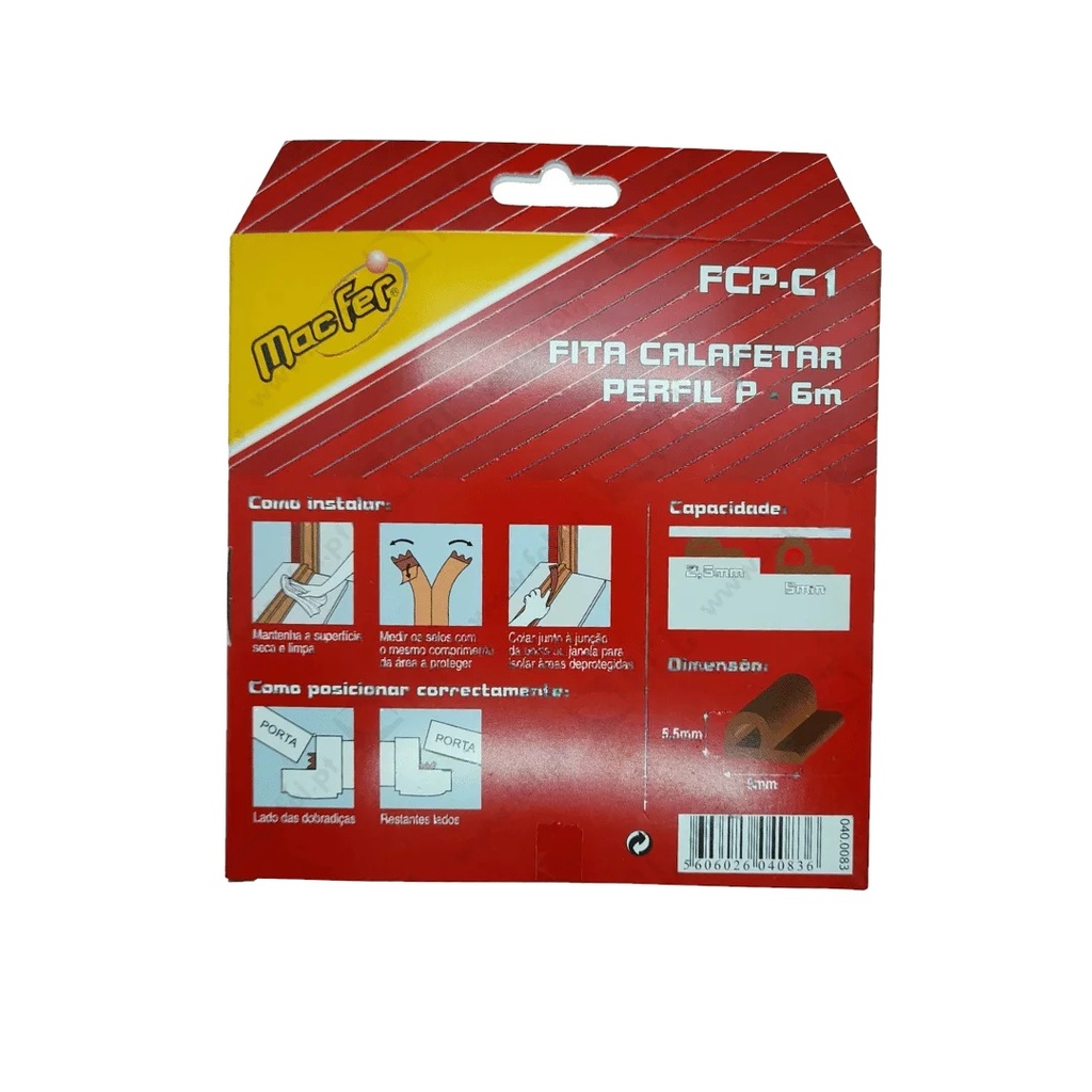 TFT Fita Calafet Perfil P FCP-C1 9x5,5mm 6m Castan