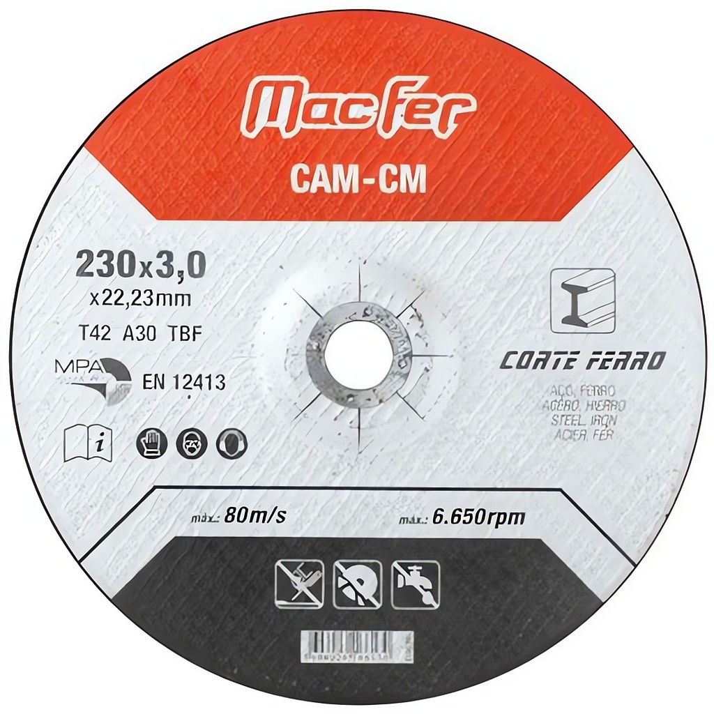 TFT Disco corte ferro 230x3x22.2 CAM-CM 166.0013