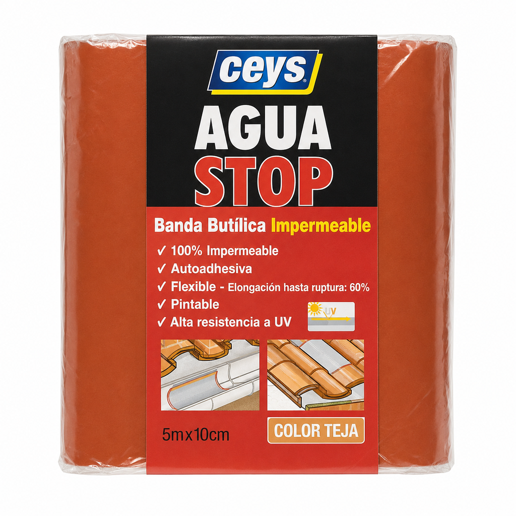 Aguastop Banda Butilica impermeável 10x3 - telha 