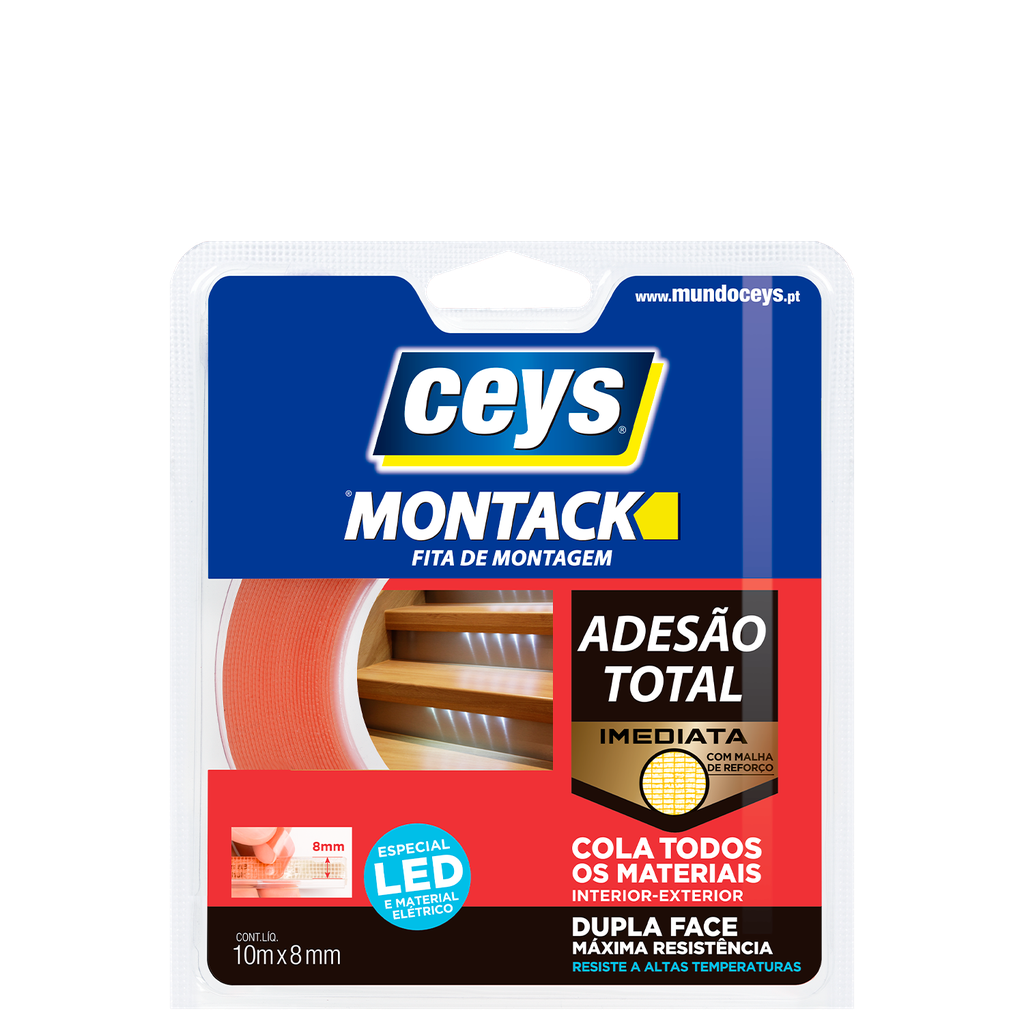 Fita Montagem Dupla Face para LEDS - 10x8mm 