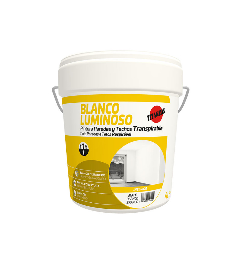 Tinta Interior Branco Luminoso Mate 4Lt -