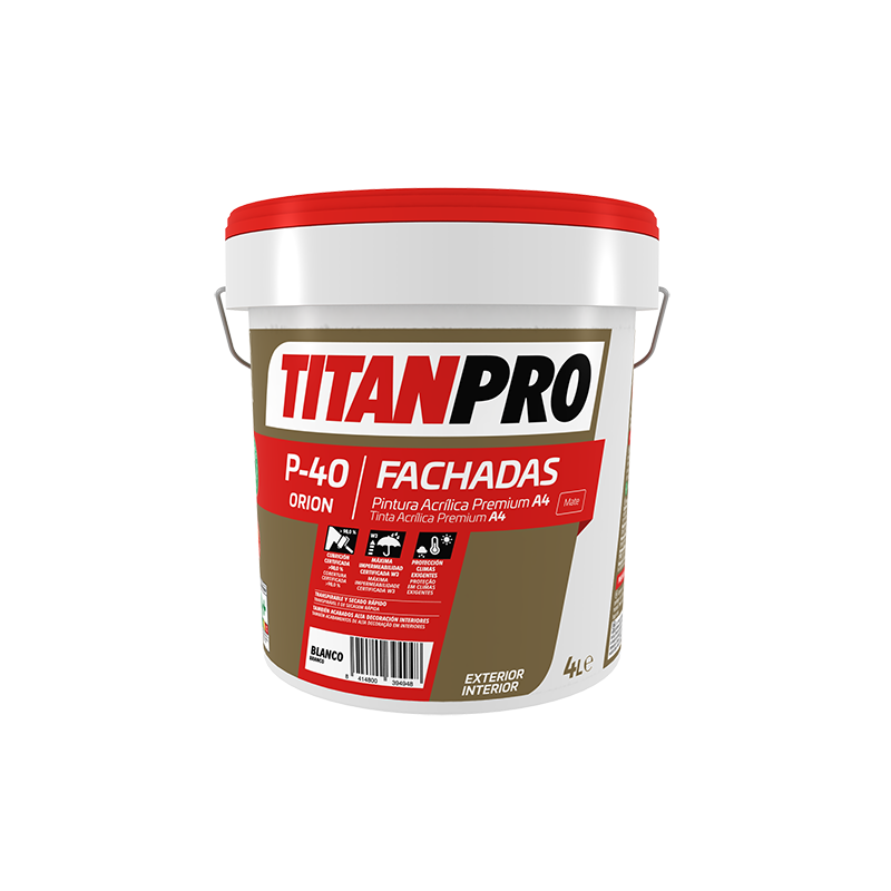 Tinta Acrílica Branco Fachadas Mate Pro 4LT  P-40 