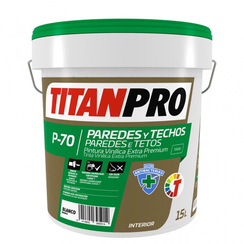 Tinta Anti-Bacteriana Vinilica P-70 - 15 Lt  