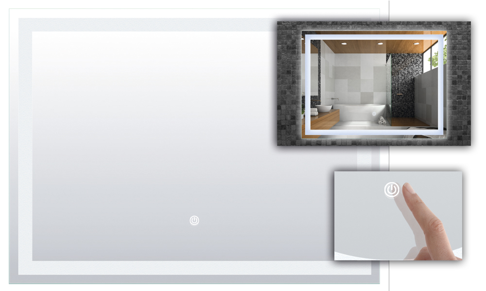 Espelho Led Holly retangular - 80x60 cm