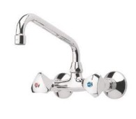 Torneira misturadora de lava loiça à parede Triunfo Cromada