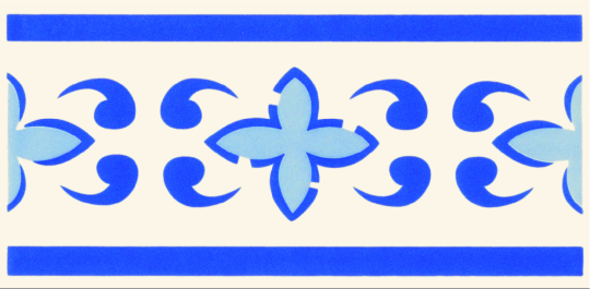 Faixa Flora Azul FCT100 - 7,5x15 