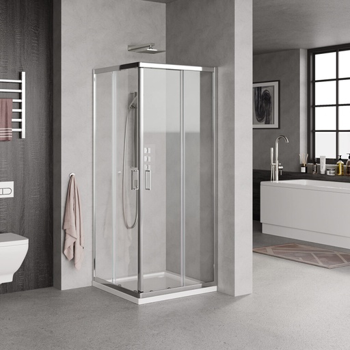 [8780916251500] Cabine de duche Crystal V. Transparente 5mm - 100x70 cm