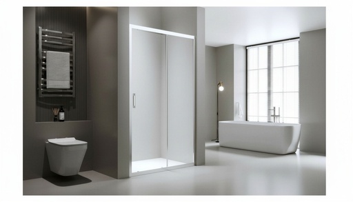 [87809201653500] Frontal de duche Heba 159‑164×195cm Vidro Transparente 