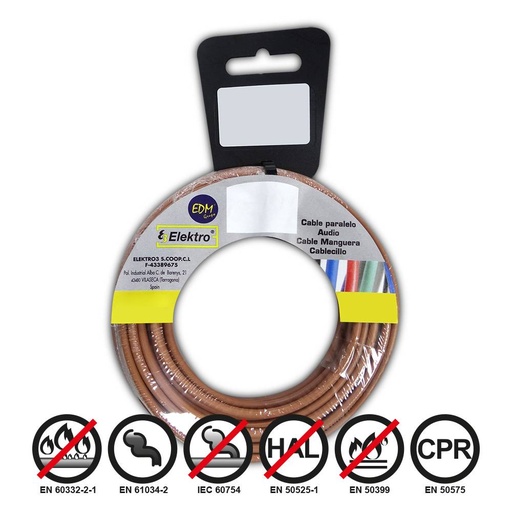 [ELEKTRO784111128422] Rolo Fio 1.5mm Castanho 25Mts 
