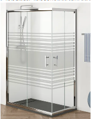 [73816661207400] Cabine de duche Rita 118-120*73-75 vidro serigrafado