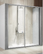[ITALBOX599TR118-V00M004] Frontal de duche  Teresa  118-122 vidro transparente  