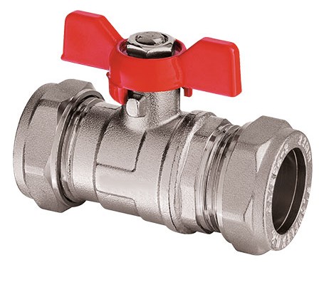 [B4646809820] Válvula Esfera Borboleta Inox 18mm | Ref 105201 - F&F