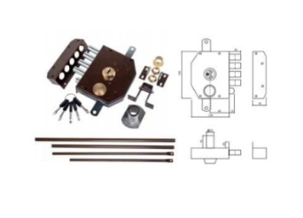 [GLOBALLOCK4539072D] Fechadura de Segurança 5 Chaves com Trinco Direita | Ref. 9072D- GLOBALLOCK