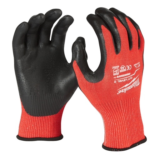 [87212744932471422] Luvas Anti-Corte Nível 3 Tamanho XL 